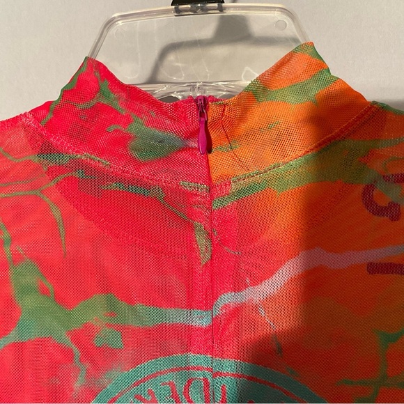 No 1 Los Angeles Long Sleeve Stretch Dollar Print Mesh Bodycon Sexy Maxi Dress - Picture 11 of 14